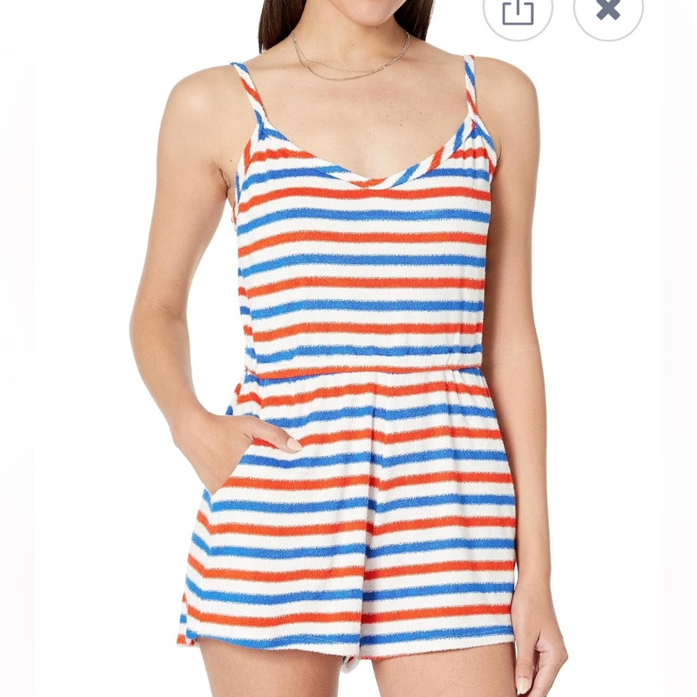 NWT Show Me Your Mumu Striped Sleeveless Pullon Romper Large